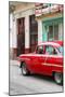 Cuba Fuerte Collection - Vintage Cuban Red Car-Philippe Hugonnard-Mounted Photographic Print