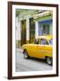 Cuba Fuerte Collection - Vintage Cuban Yellow Car-Philippe Hugonnard-Framed Photographic Print