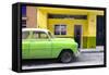 Cuba Fuerte Collection - Vintage Green Car of Havana-Philippe Hugonnard-Framed Stretched Canvas