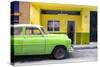 Cuba Fuerte Collection - Vintage Green Car of Havana-Philippe Hugonnard-Stretched Canvas