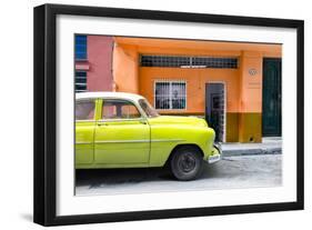 Cuba Fuerte Collection - Vintage Lime Green Car of Havana-Philippe Hugonnard-Framed Photographic Print