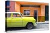 Cuba Fuerte Collection - Vintage Lime Green Car of Havana-Philippe Hugonnard-Stretched Canvas
