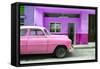 Cuba Fuerte Collection - Vintage Pink Car of Havana-Philippe Hugonnard-Framed Stretched Canvas