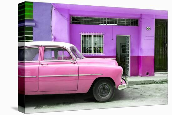 Cuba Fuerte Collection - Vintage Pink Car of Havana-Philippe Hugonnard-Stretched Canvas