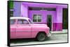 Cuba Fuerte Collection - Vintage Pink Car of Havana-Philippe Hugonnard-Framed Stretched Canvas