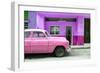 Cuba Fuerte Collection - Vintage Pink Car of Havana-Philippe Hugonnard-Framed Photographic Print