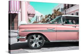 Cuba Fuerte Collection - Vintage Pink Car-Philippe Hugonnard-Stretched Canvas