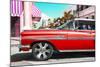 Cuba Fuerte Collection - Vintage Red Car-Philippe Hugonnard-Mounted Photographic Print