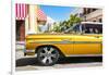 Cuba Fuerte Collection - Vintage Yellow Car II-Philippe Hugonnard-Framed Photographic Print