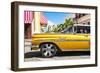 Cuba Fuerte Collection - Vintage Yellow Car II-Philippe Hugonnard-Framed Photographic Print