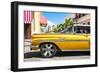 Cuba Fuerte Collection - Vintage Yellow Car II-Philippe Hugonnard-Framed Photographic Print