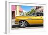 Cuba Fuerte Collection - Vintage Yellow Car II-Philippe Hugonnard-Framed Photographic Print