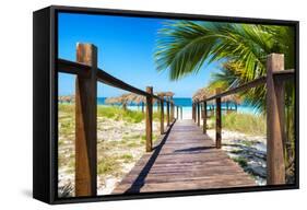 Cuba Fuerte Collection - Way to the Beach III-Philippe Hugonnard-Framed Stretched Canvas