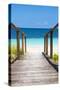 Cuba Fuerte Collection - Wooden Jetty on the Beach II-Philippe Hugonnard-Stretched Canvas