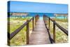 Cuba Fuerte Collection - Wooden Jetty on the Beach III-Philippe Hugonnard-Stretched Canvas