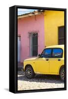 Cuba Fuerte Collection - Yellow Car in Trinidad II-Philippe Hugonnard-Framed Stretched Canvas