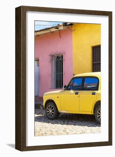 Cuba Fuerte Collection - Yellow Car in Trinidad II-Philippe Hugonnard-Framed Photographic Print