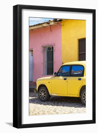 Cuba Fuerte Collection - Yellow Car in Trinidad II-Philippe Hugonnard-Framed Photographic Print
