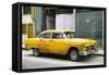 Cuba Fuerte Collection - Yellow Chevy-Philippe Hugonnard-Framed Stretched Canvas