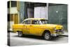 Cuba Fuerte Collection - Yellow Chevy-Philippe Hugonnard-Stretched Canvas