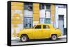 Cuba Fuerte Collection - Yellow Classic American Car-Philippe Hugonnard-Framed Stretched Canvas