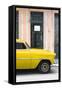 Cuba Fuerte Collection - Yellow Classic Car-Philippe Hugonnard-Framed Stretched Canvas
