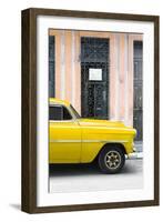 Cuba Fuerte Collection - Yellow Classic Car-Philippe Hugonnard-Framed Photographic Print