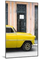 Cuba Fuerte Collection - Yellow Classic Car-Philippe Hugonnard-Mounted Photographic Print