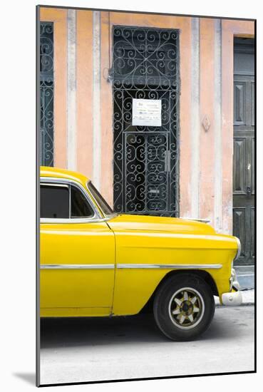 Cuba Fuerte Collection - Yellow Classic Car-Philippe Hugonnard-Mounted Photographic Print