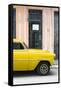 Cuba Fuerte Collection - Yellow Classic Car-Philippe Hugonnard-Framed Stretched Canvas