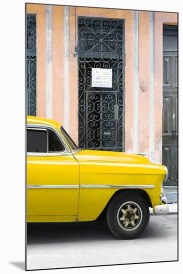 Cuba Fuerte Collection - Yellow Classic Car-Philippe Hugonnard-Mounted Photographic Print