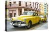 Cuba Fuerte Collection - Yellow Classic Cars-Philippe Hugonnard-Stretched Canvas