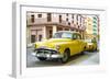 Cuba Fuerte Collection - Yellow Classic Cars-Philippe Hugonnard-Framed Photographic Print