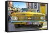 Cuba Fuerte Collection - Yellow Cuban Taxi-Philippe Hugonnard-Framed Stretched Canvas