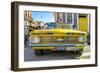 Cuba Fuerte Collection - Yellow Cuban Taxi-Philippe Hugonnard-Framed Photographic Print