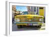 Cuba Fuerte Collection - Yellow Cuban Taxi-Philippe Hugonnard-Framed Photographic Print