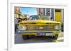 Cuba Fuerte Collection - Yellow Cuban Taxi-Philippe Hugonnard-Framed Photographic Print