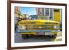 Cuba Fuerte Collection - Yellow Cuban Taxi-Philippe Hugonnard-Framed Photographic Print