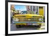 Cuba Fuerte Collection - Yellow Cuban Taxi-Philippe Hugonnard-Framed Photographic Print