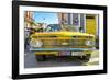 Cuba Fuerte Collection - Yellow Cuban Taxi-Philippe Hugonnard-Framed Photographic Print