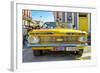 Cuba Fuerte Collection - Yellow Cuban Taxi-Philippe Hugonnard-Framed Photographic Print