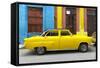 Cuba Fuerte Collection - Yellow Taxi of Havana-Philippe Hugonnard-Framed Stretched Canvas