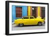 Cuba Fuerte Collection - Yellow Taxi of Havana-Philippe Hugonnard-Framed Photographic Print