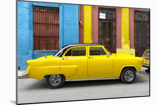 Cuba Fuerte Collection - Yellow Taxi of Havana-Philippe Hugonnard-Mounted Photographic Print