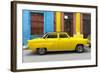 Cuba Fuerte Collection - Yellow Taxi of Havana-Philippe Hugonnard-Framed Photographic Print