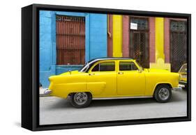 Cuba Fuerte Collection - Yellow Taxi of Havana-Philippe Hugonnard-Framed Stretched Canvas