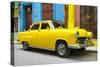 Cuba Fuerte Collection - Yellow Taxi of Havana-Philippe Hugonnard-Stretched Canvas