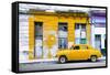 Cuba Fuerte Collection - Yellow Vintage American Car in Havana-Philippe Hugonnard-Framed Stretched Canvas