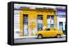 Cuba Fuerte Collection - Yellow Vintage American Car in Havana-Philippe Hugonnard-Framed Stretched Canvas