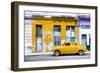 Cuba Fuerte Collection - Yellow Vintage American Car in Havana-Philippe Hugonnard-Framed Photographic Print